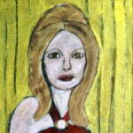 Painting of actress Sharon Tate.