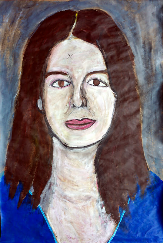 Painting of Leslie Van Houten Charles Manson killer.