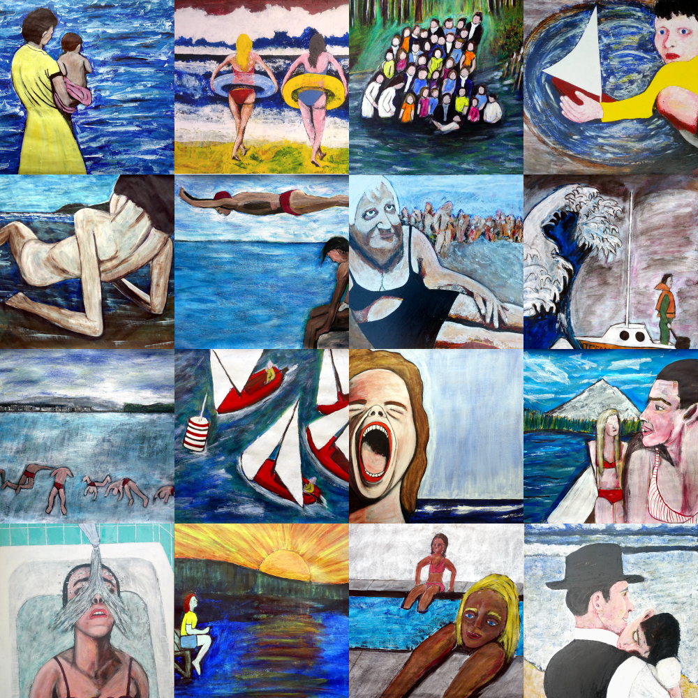 16 painting of water in them