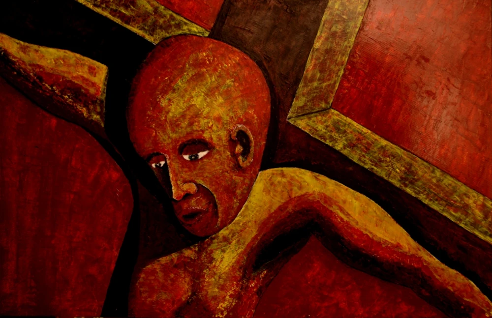 Bathed in red, highlighting fear to come.