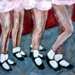 Simple slippers on such lovely legs.