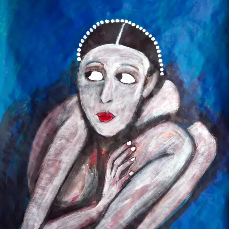 Every turn, the woman recoils.