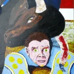 Helplessly bullfighting own the ground, death now runs.