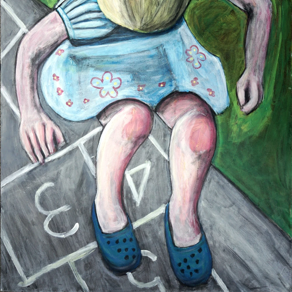 Hop and skip jump away.