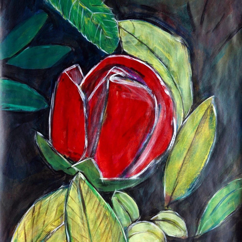 In a Sea Of Green, the red rose stands true.