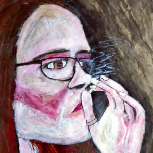 Crystal loves her joint.