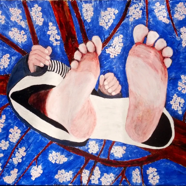 Eternity a truth for toes, the petals on the feet.