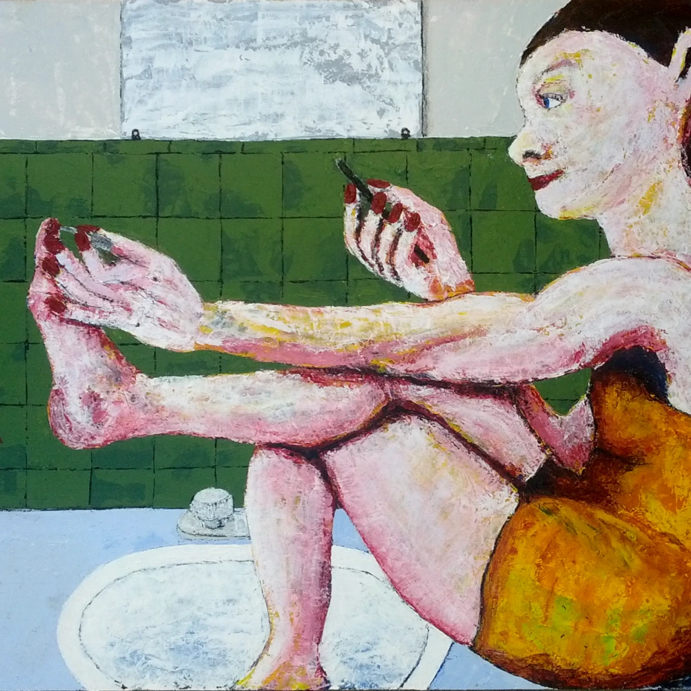 Painted toes, a ritual of life meaning.