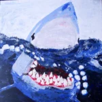 Shark bites are first, so white.