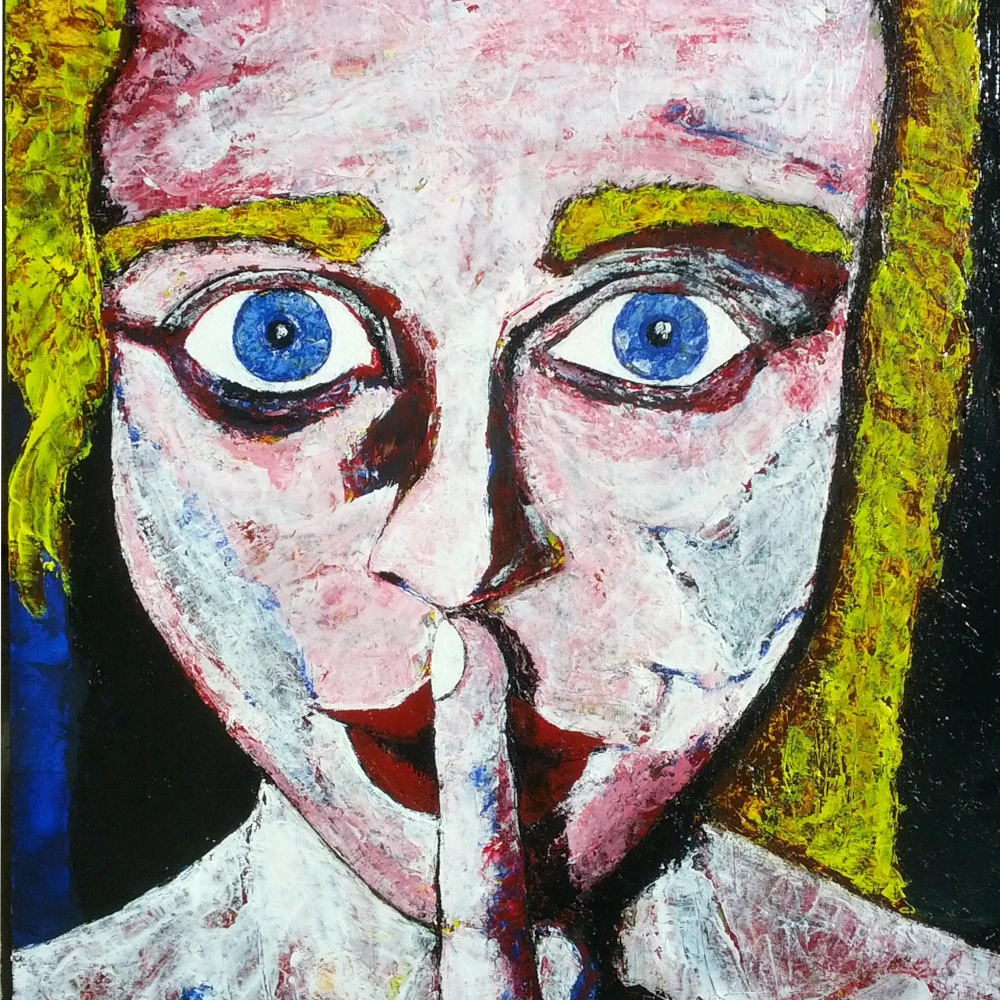 Power of two lips and a finger.