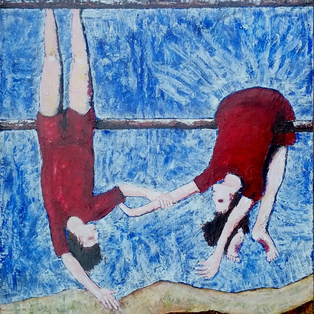 Perpendicular, easy angle to dangle at.