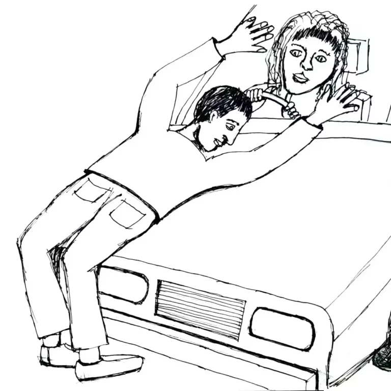 Vehicular: The Natural Way to Die 37 Vehicular, woman in car hitting a man.