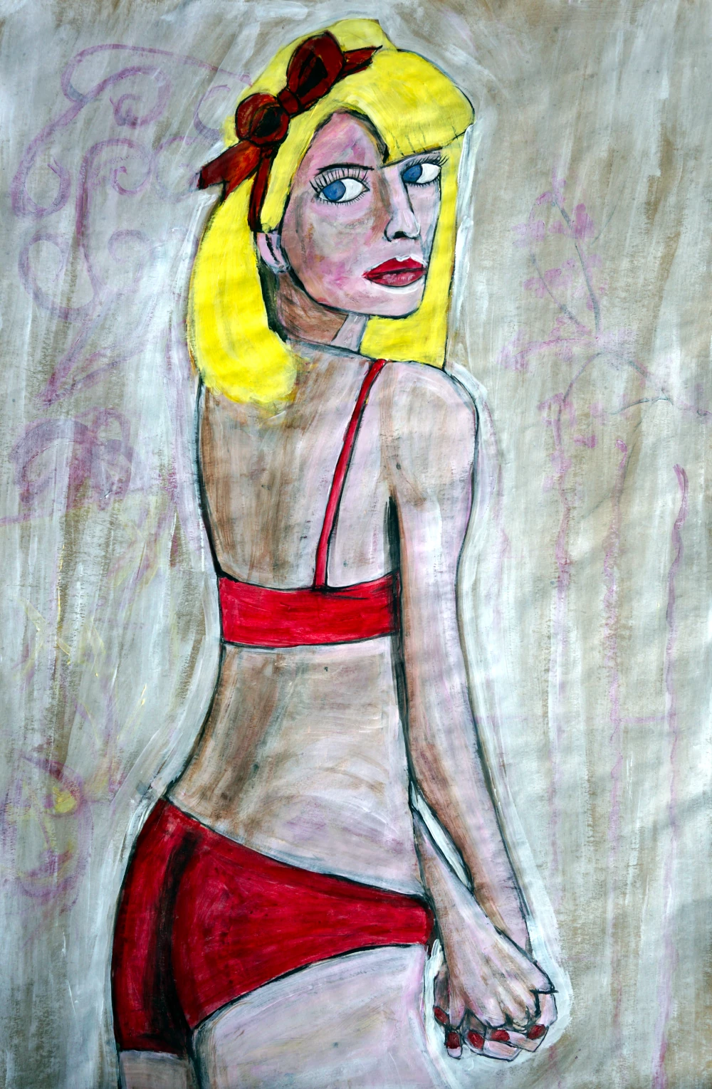 Matching Red lace break up curves.