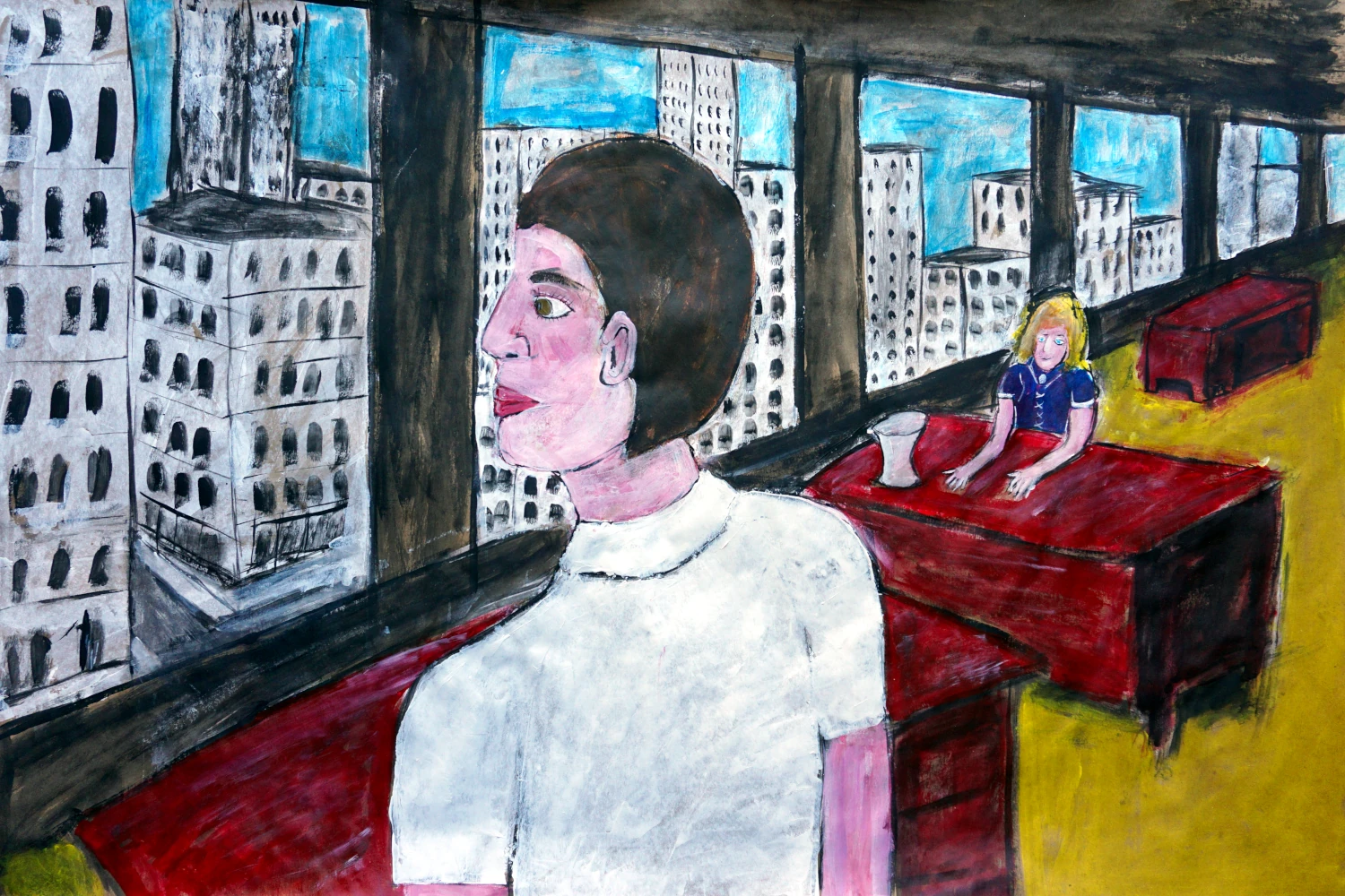 Looking out Office buildings, not seeing meaning.