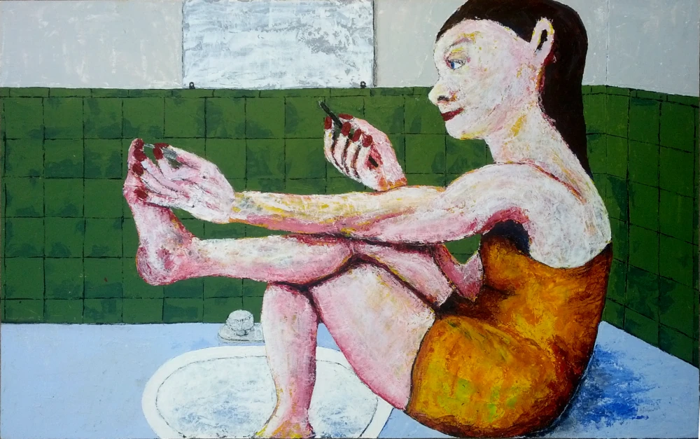 Painted toes, a ritual of life meaning.