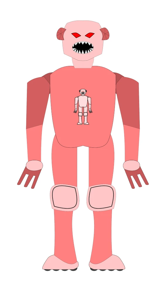 Don't those evil pink robots eat me.