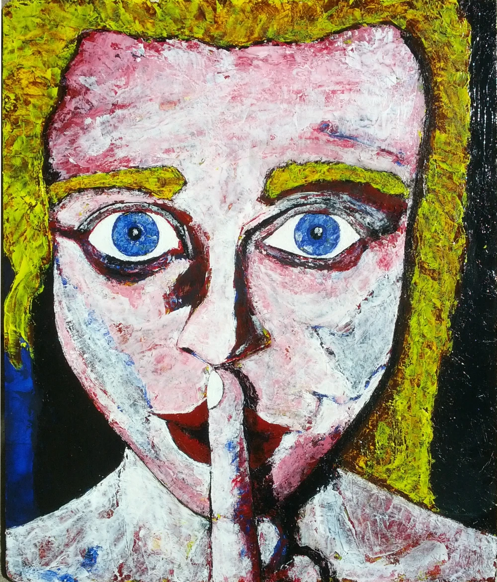 Power of two lips and a finger.