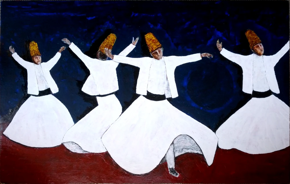 Whirling Dervishes spinning for salvation.