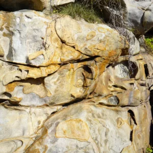 The rocks are rusting