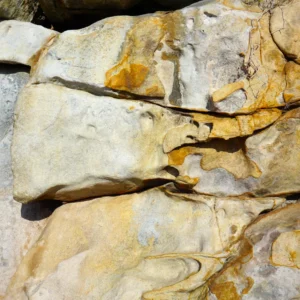 The rocks are rusting