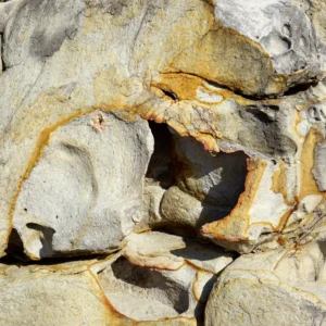 The rocks are rusting