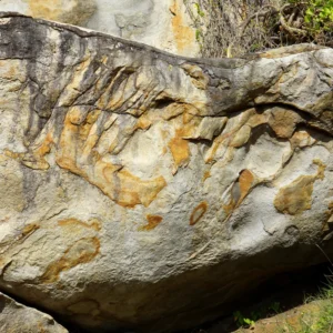The rocks are rusting
