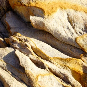 The rocks are rusting