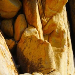 The rocks are rusting