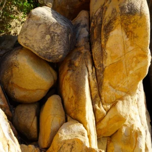 The rocks are rusting