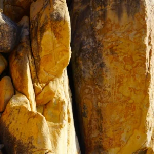 The rocks are rusting