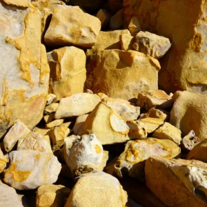 The rocks are rusting