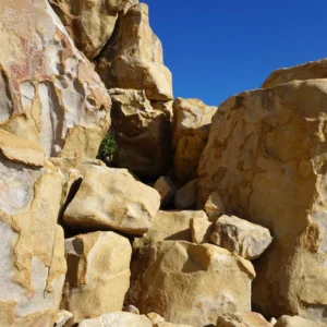 The rocks are rusting