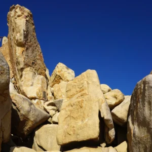 The rocks are rusting